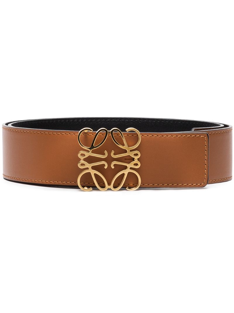 Anagram Buckle Calf Leather Belt