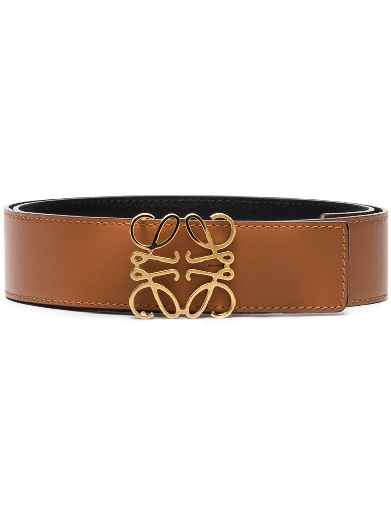 Anagram Buckle Calf Leather Belt