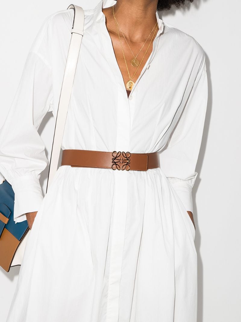 Anagram Buckle Calf Leather Belt