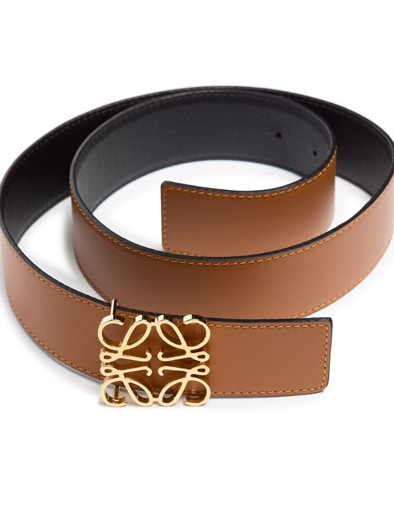 Anagram Buckle Calf Leather Belt