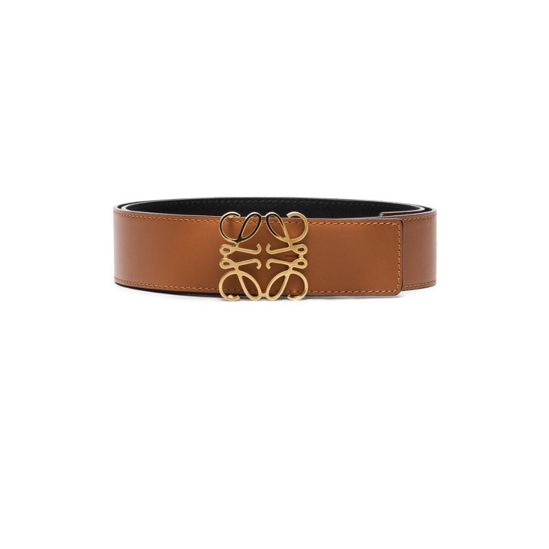 Anagram Buckle Calf Leather Belt