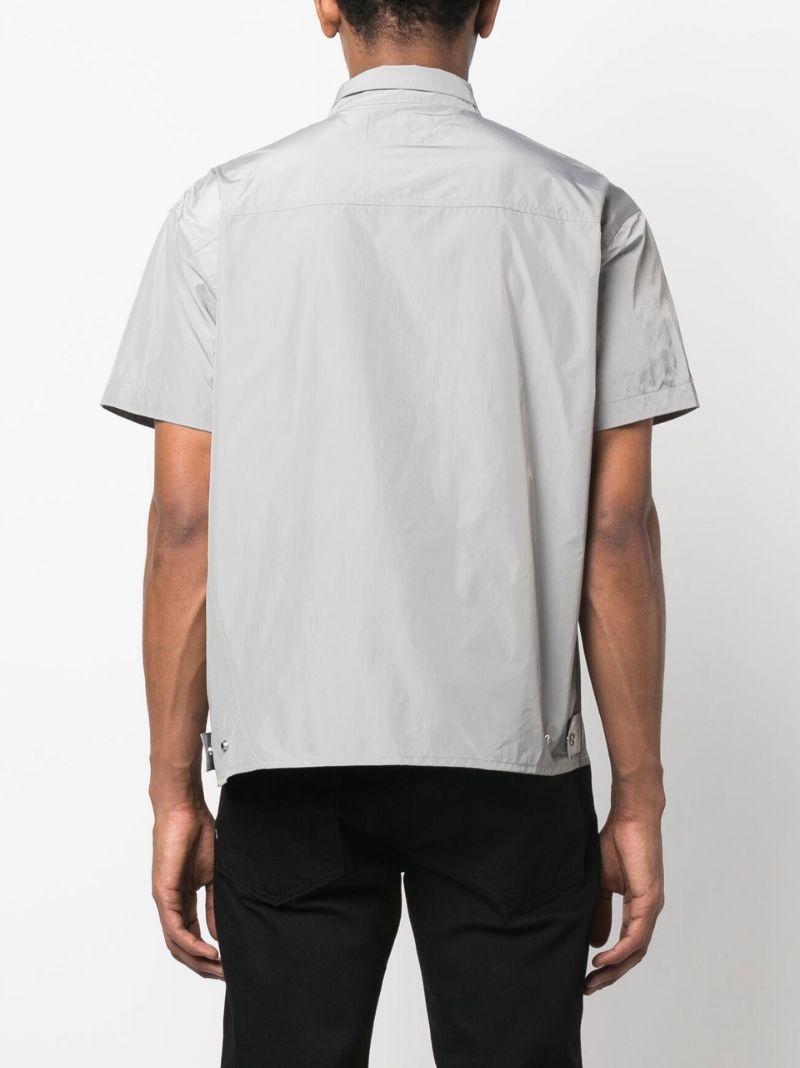 Grey Carabiner Embellished Short Sleeve Shirt