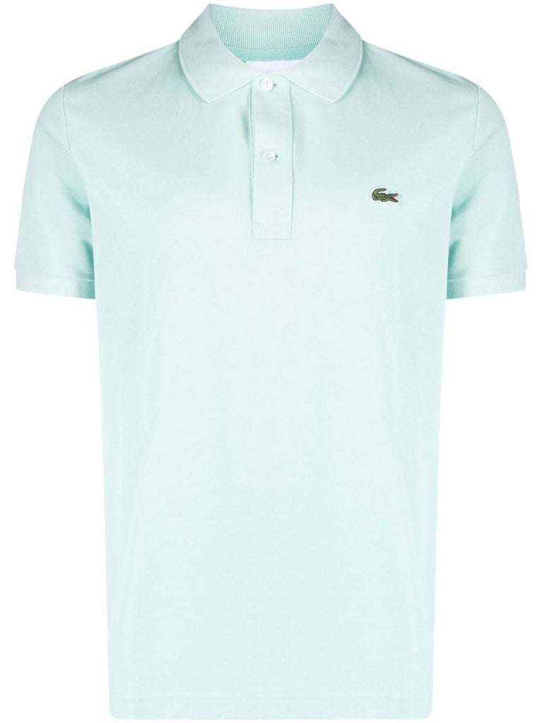 Blue Embroidered Motif Polo Shirt