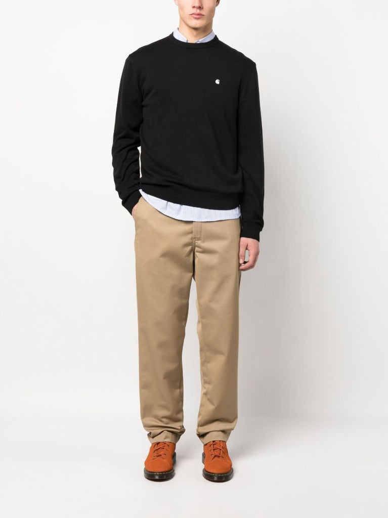 Black Madison Crew Neck Sweatshirt