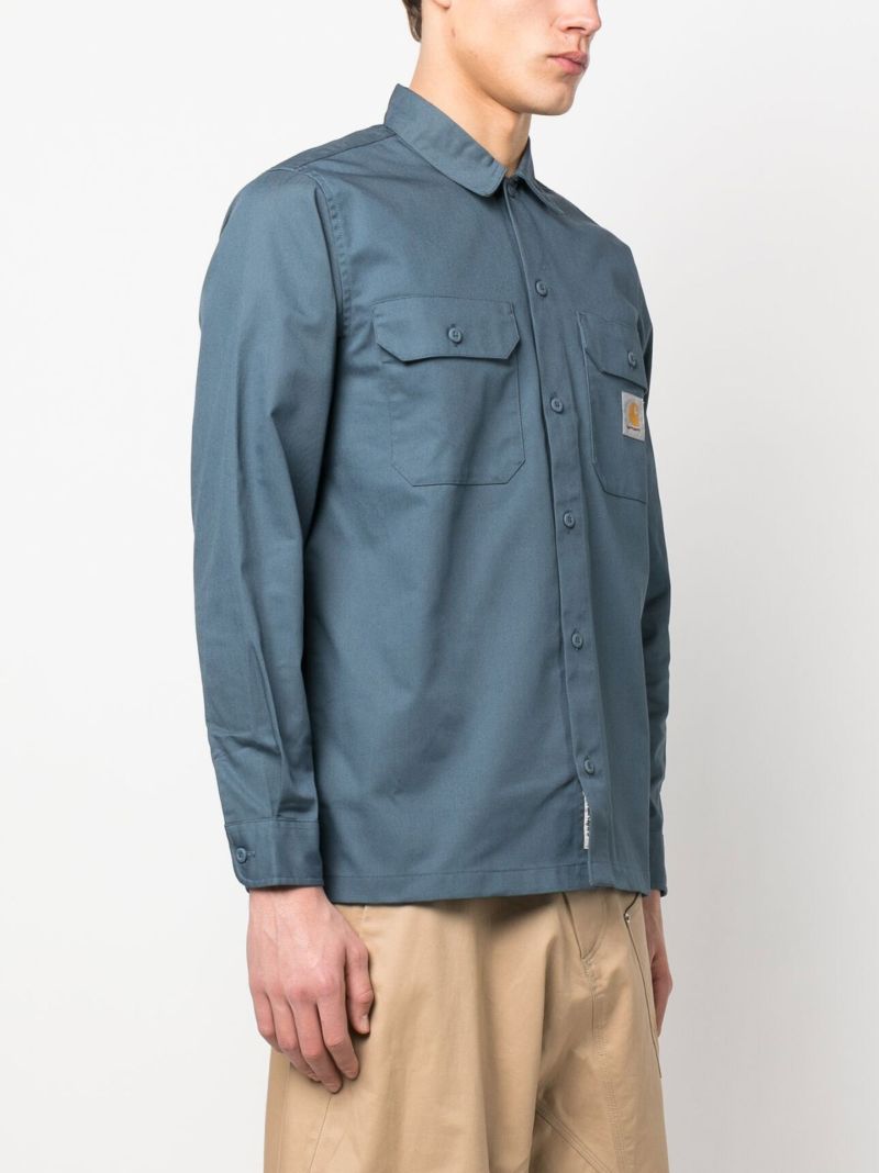 Blue Master Logo Patch Shirt