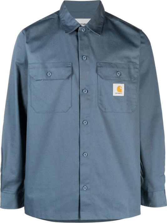 Blue Master Logo Patch Shirt