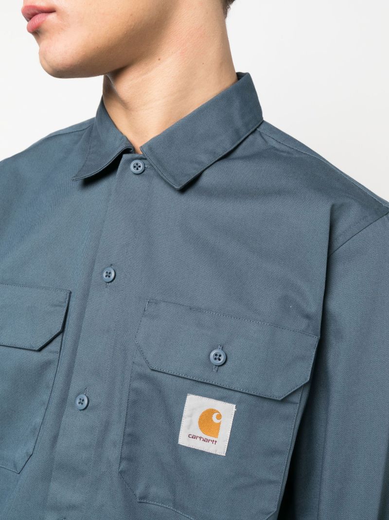 Blue Master Logo Patch Shirt