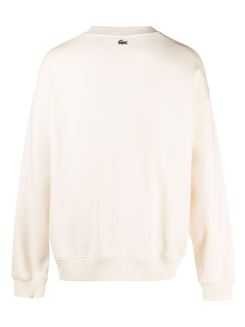 White Logo-patch Cotton Sweatshirt