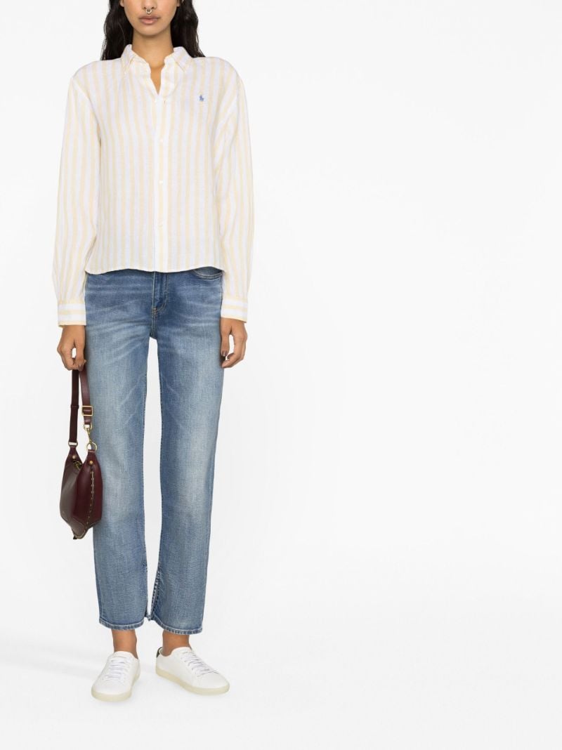 Yellow Striped Linen Shirt