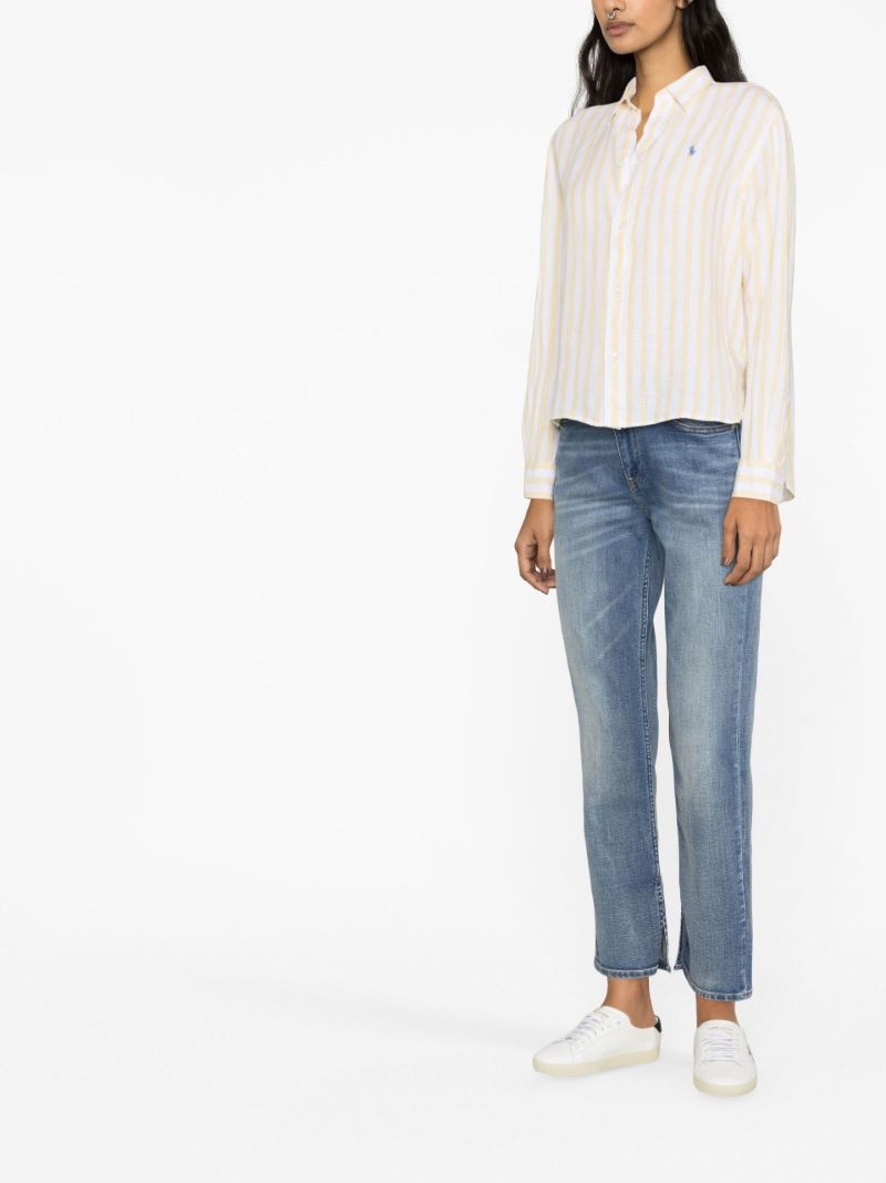 Yellow Striped Linen Shirt