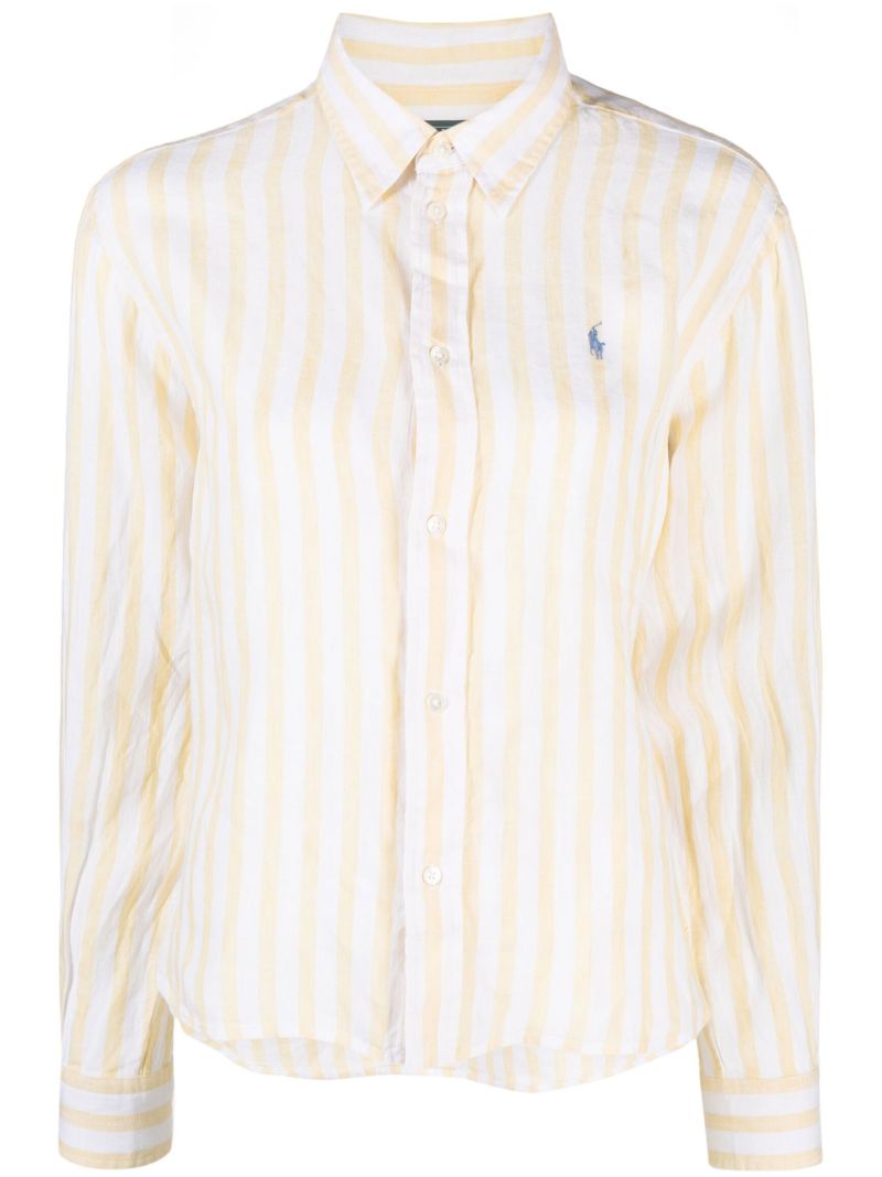 Yellow Striped Linen Shirt