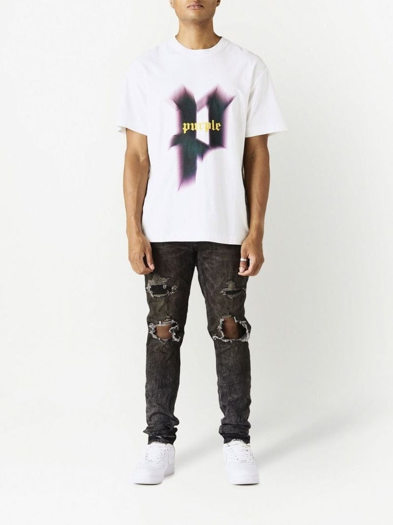 Black Distressed Slim-fit Jeans