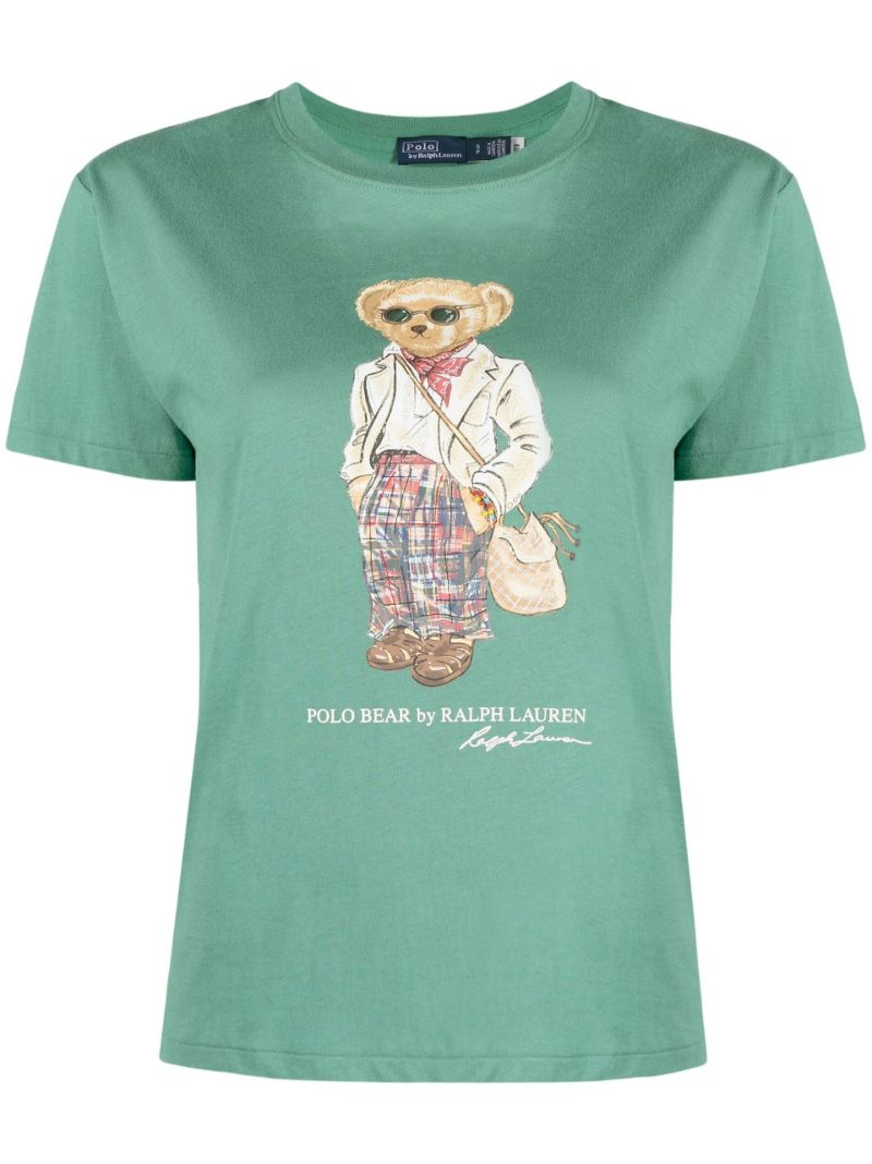 Green Teddy Print T-shirt
