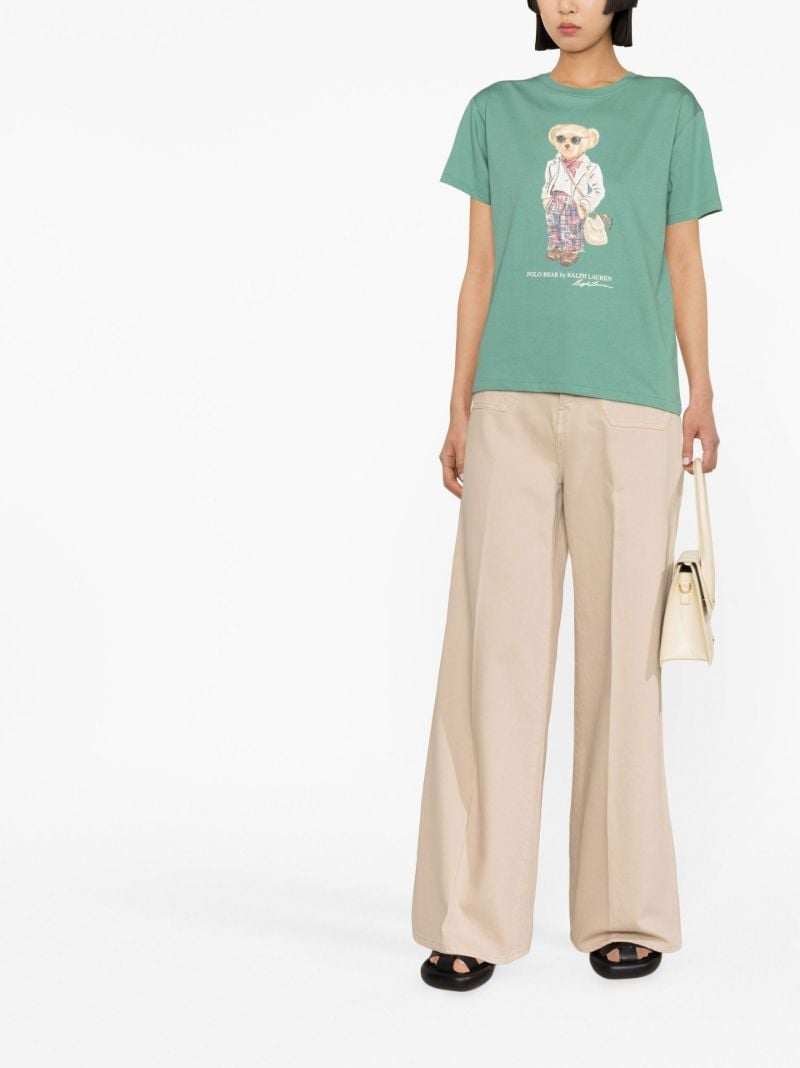 Green Teddy Print T-shirt