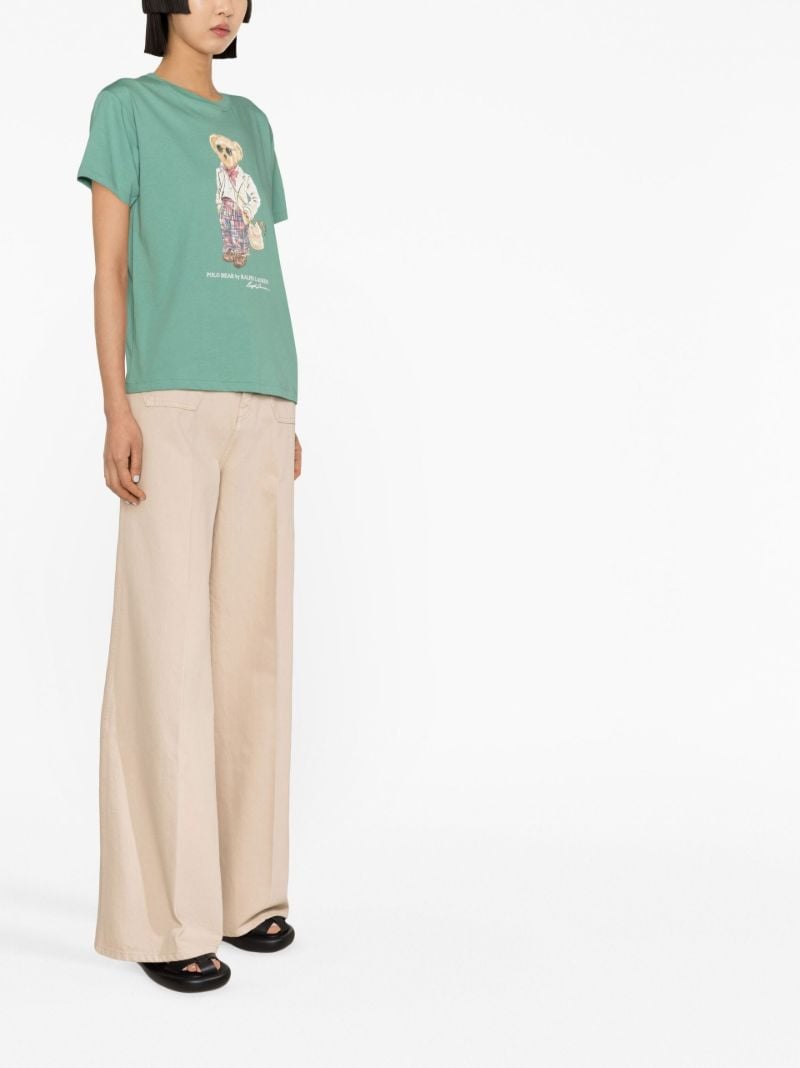 Green Teddy Print T-shirt