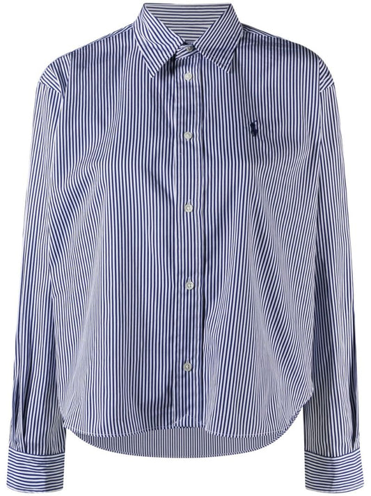 Blue Striped Long Sleeve Shirt