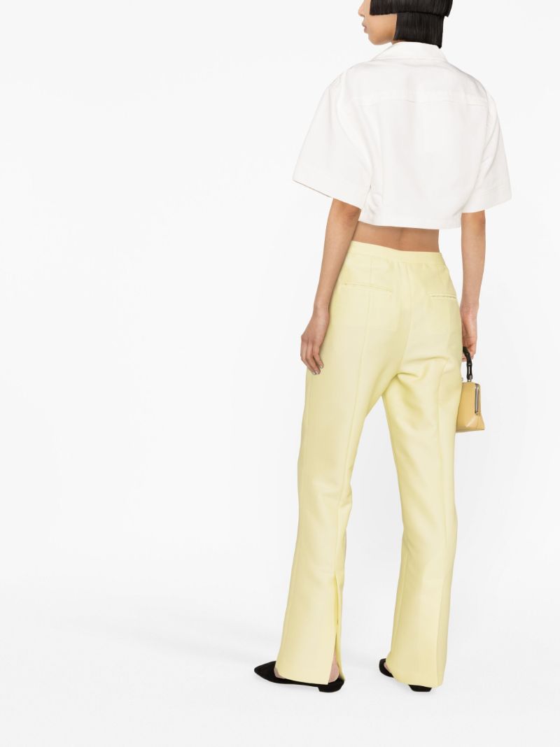 White Cropped Shirt
