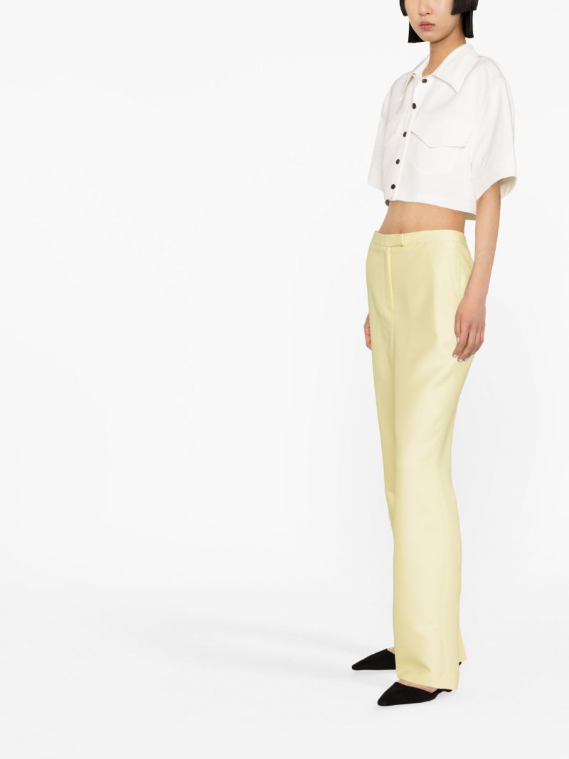 White Cropped Shirt