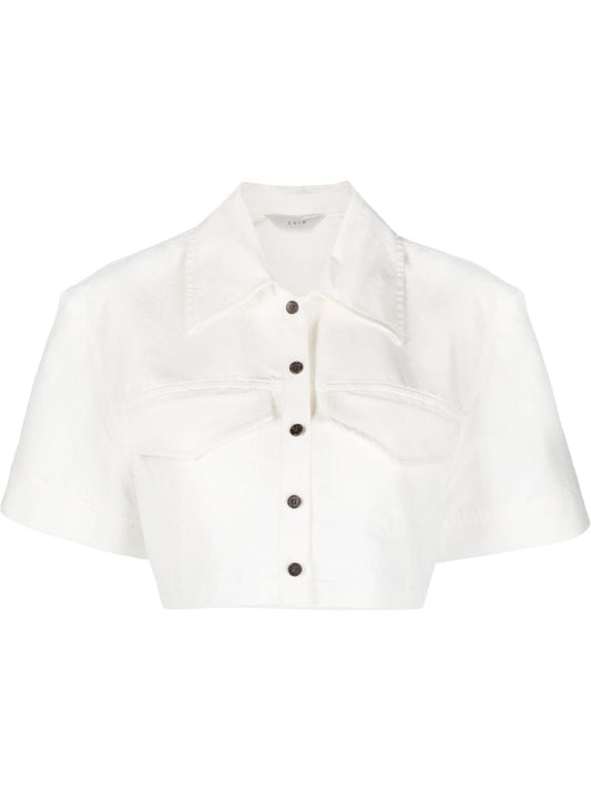 White Cropped Shirt
