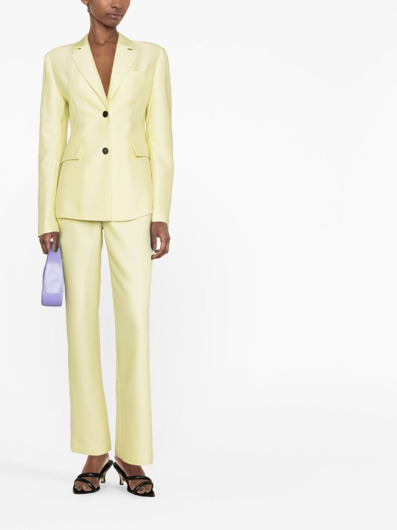 Green Cut-out Single-breasted Blazer