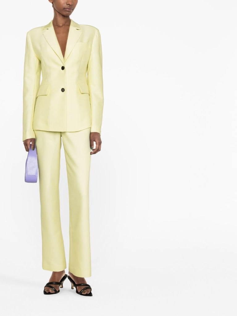 Green Cut-out Single-breasted Blazer