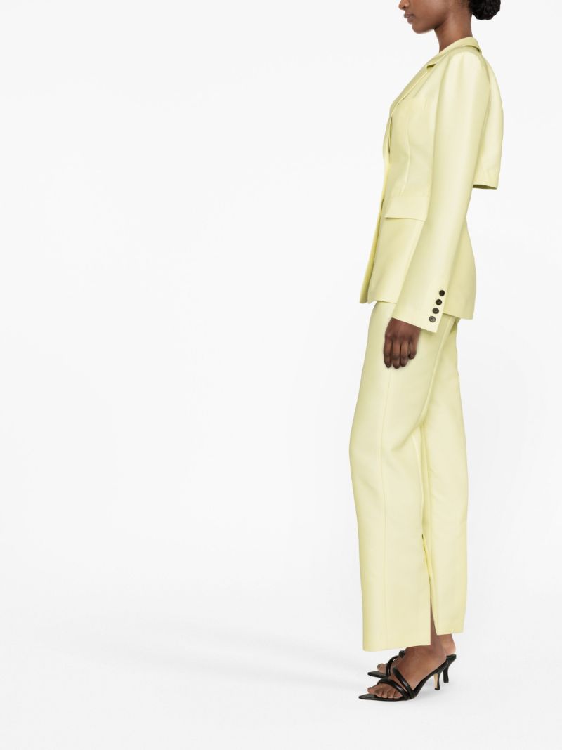 Green Cut-out Single-breasted Blazer