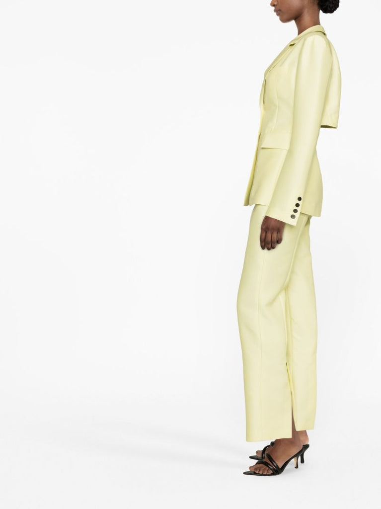 Green Cut-out Single-breasted Blazer