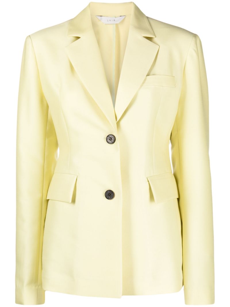 Green Cut-out Single-breasted Blazer