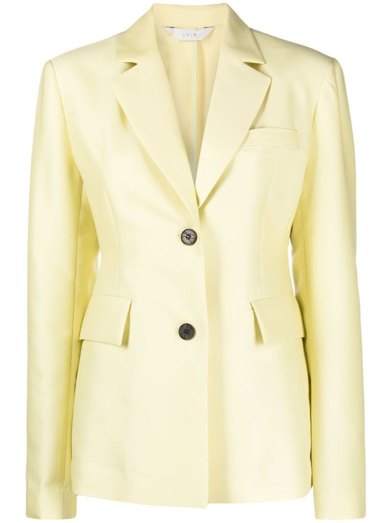 Green Cut-out Single-breasted Blazer