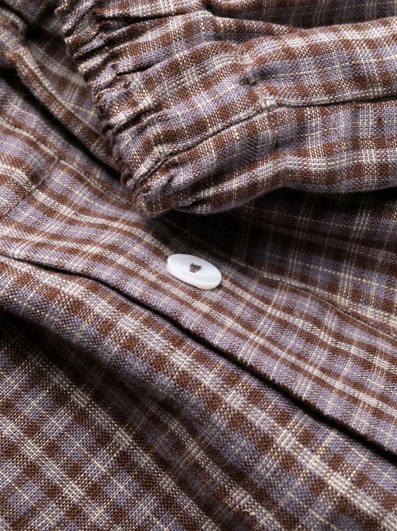 Brown Check Pattern Pyjama Set