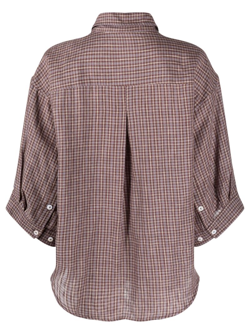Brown Check Pattern Pyjama Set