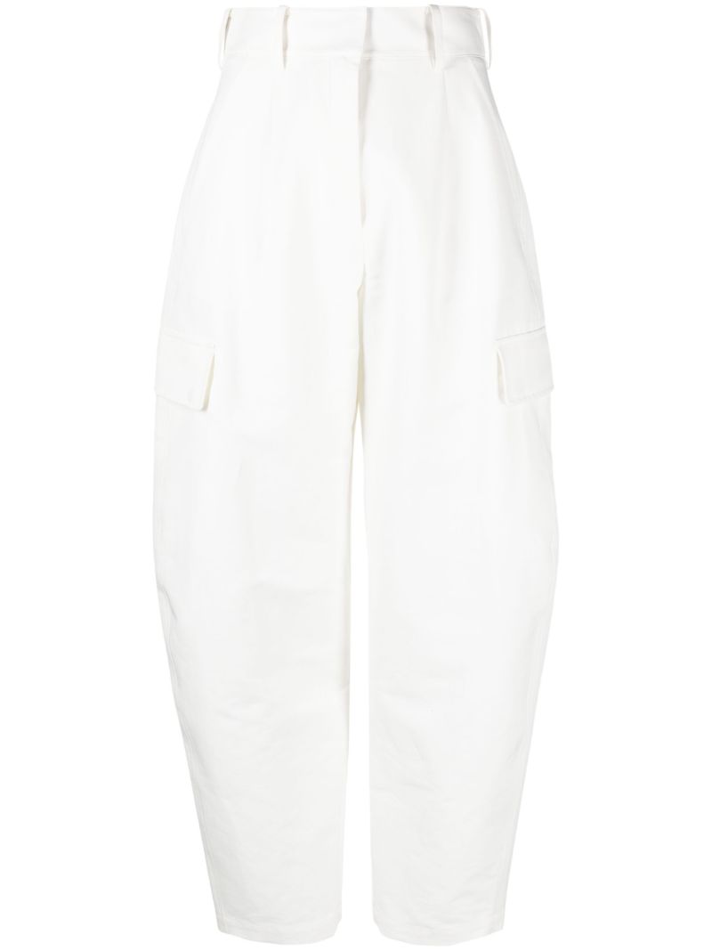 White High-rise Cargo Pants
