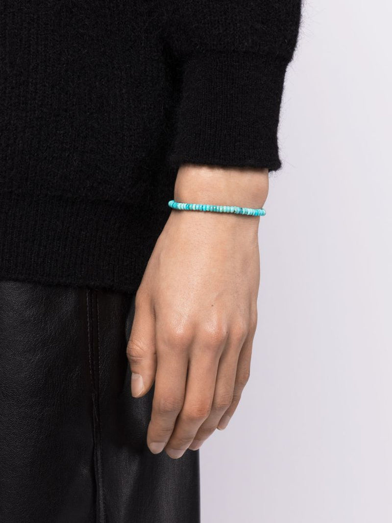 14k Yellow Gold Turquoise Beaded Bracelet