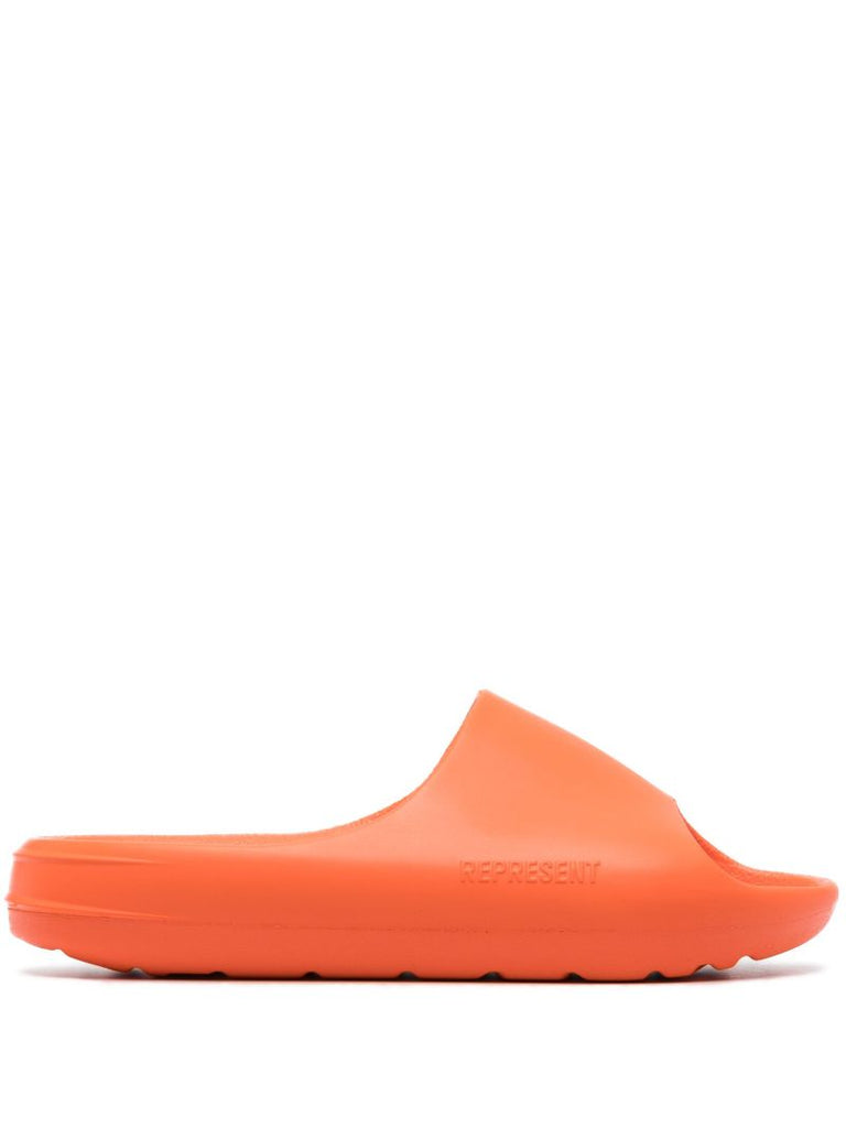Orange Logo Embossed Slides