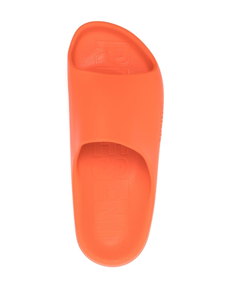 Orange Logo Embossed Slides