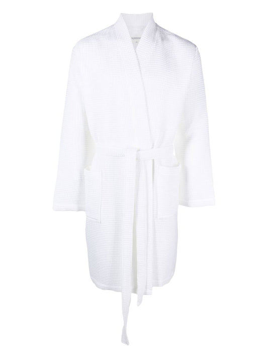 White Waffle Cotton Bathrobe