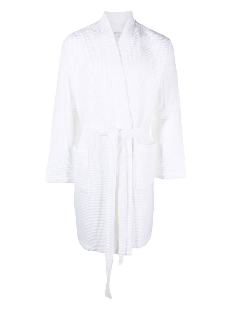 White Waffle Cotton Bathrobe