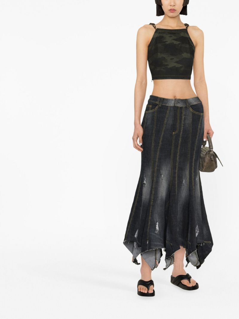 Green Cropped Sleeveless Top