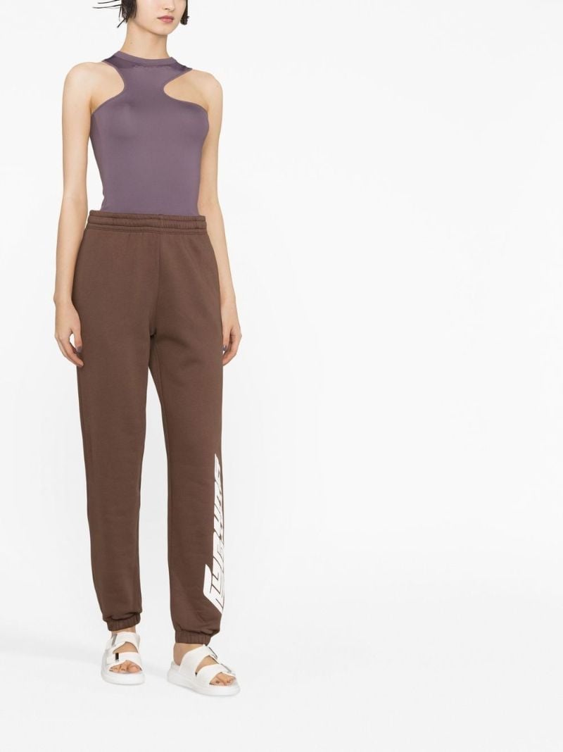 Brown Logo Print Track Pants