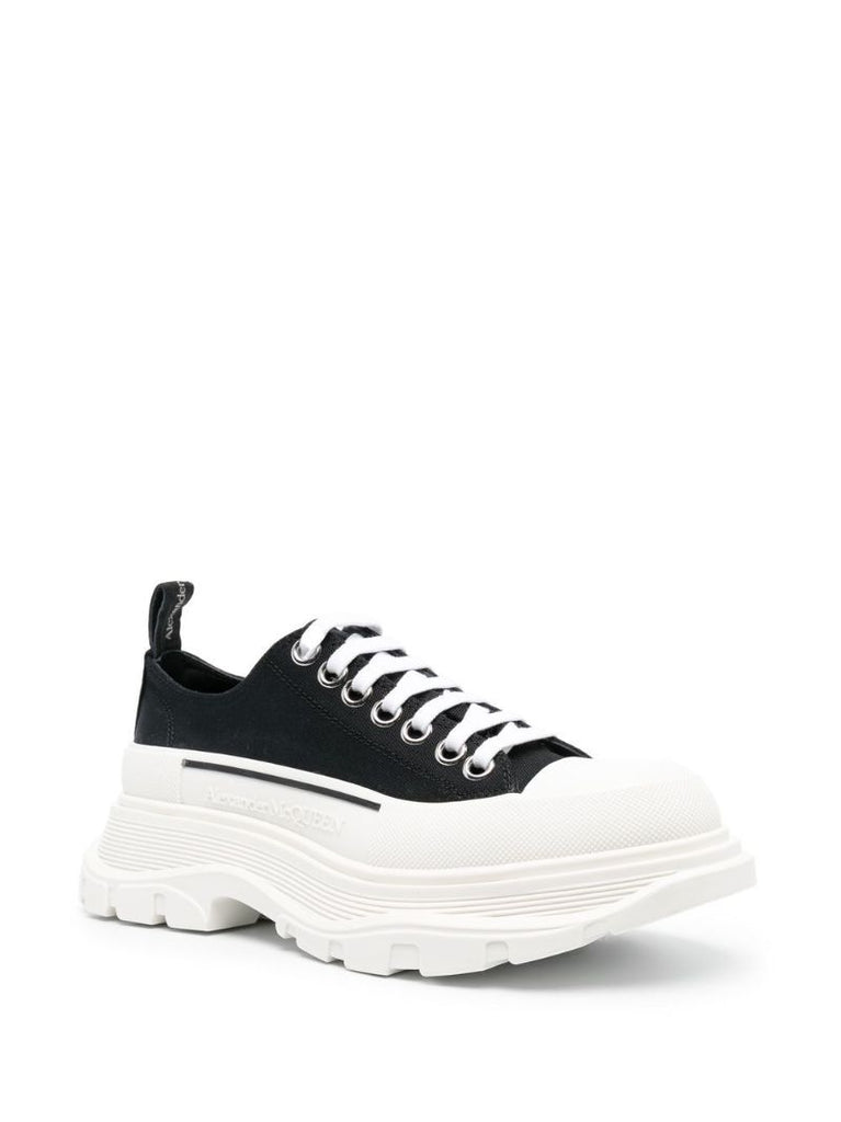 Black Tread Slick Sneakers