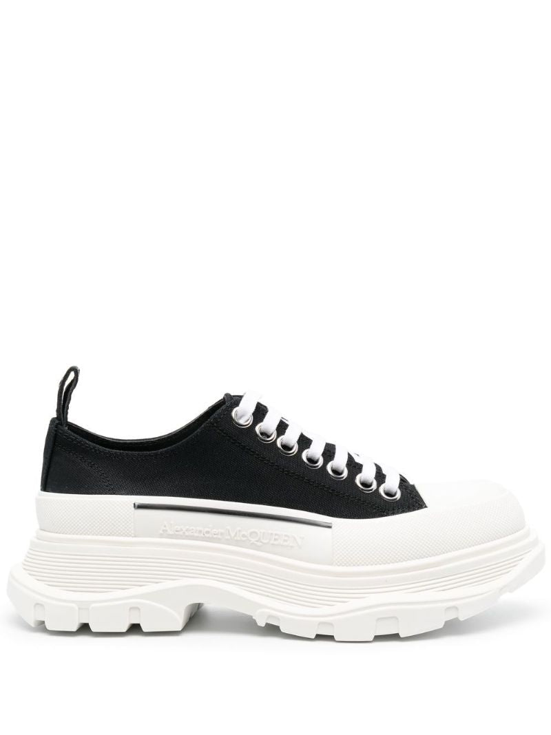 Black Tread Slick Sneakers