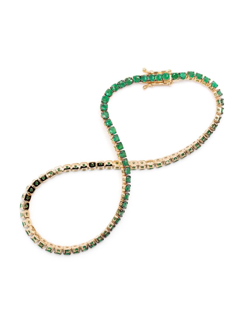 18k Yellow Gold Emerald Bracelet