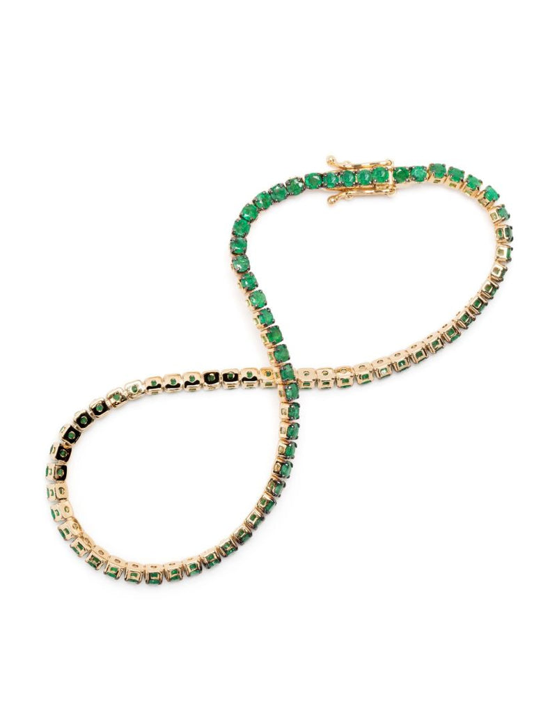 18k Yellow Gold Emerald Bracelet