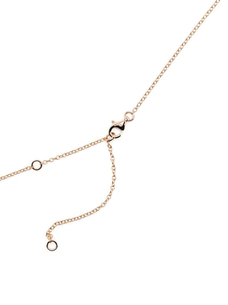 18k Rose Gold Emerald Pearl Necklace