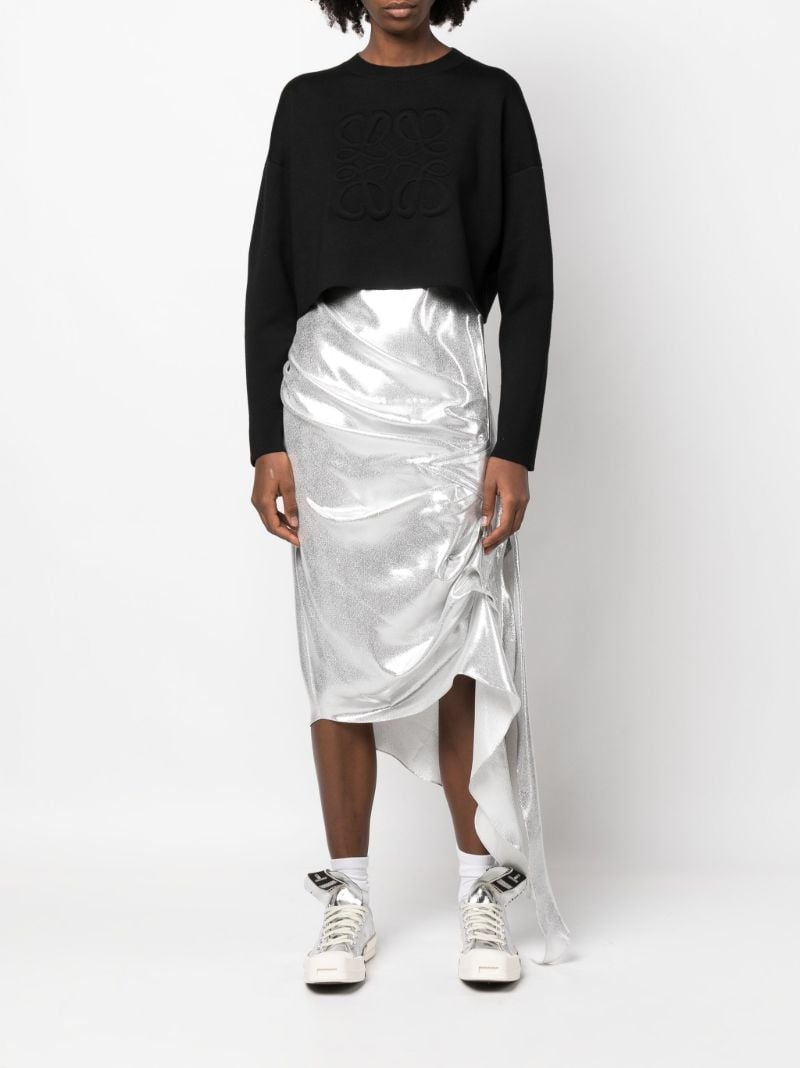 Black Anagram Cropped Wool Sweater