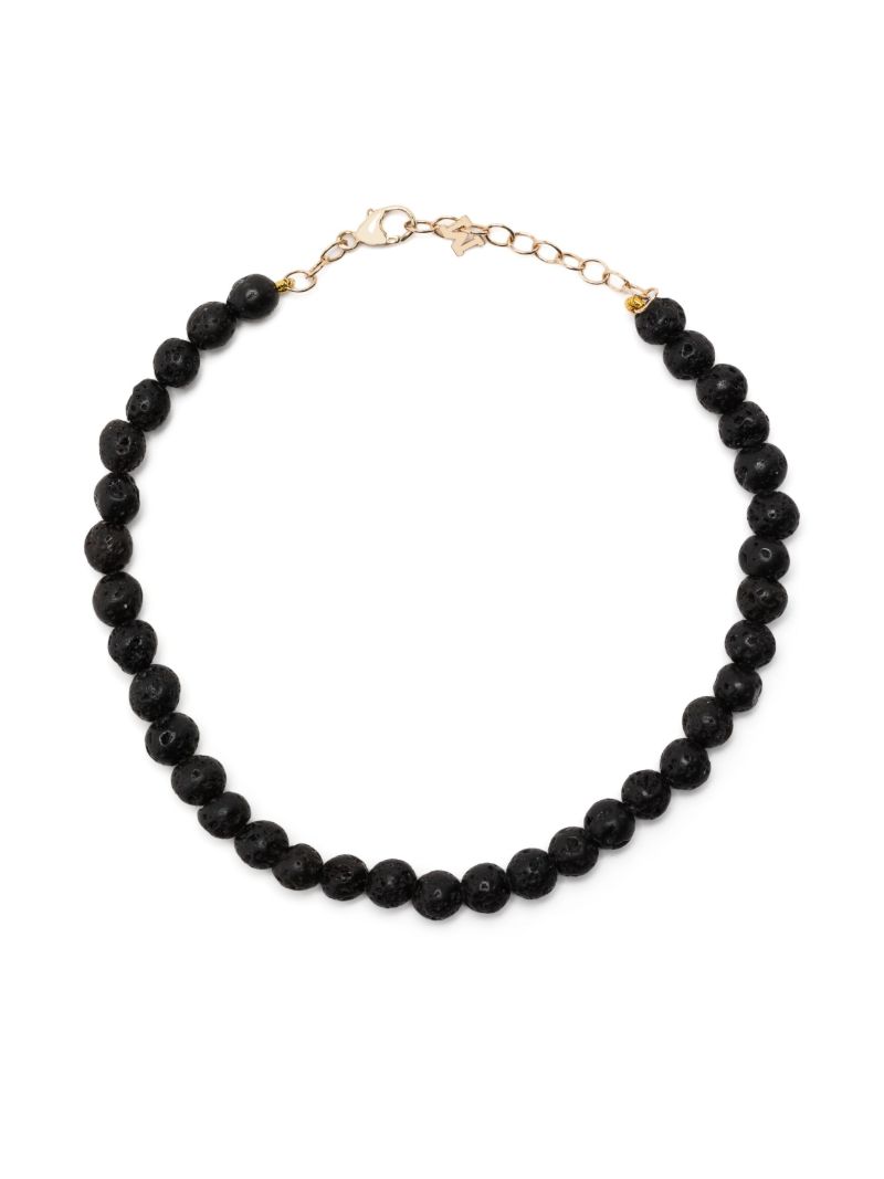 14k Yellow Gold Lava Bead Bracelet