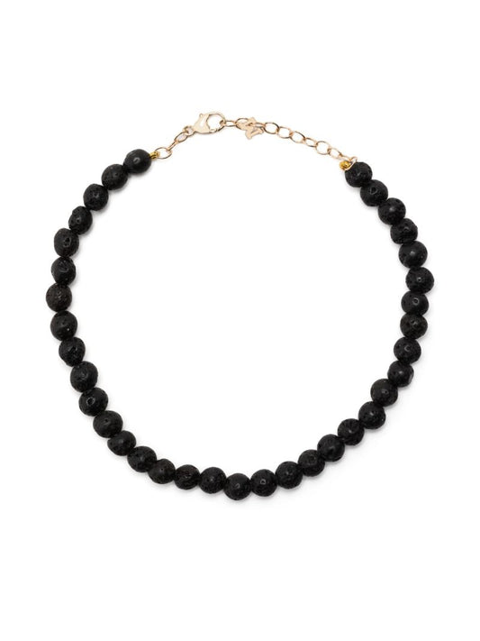 14k Yellow Gold Lava Bead Bracelet