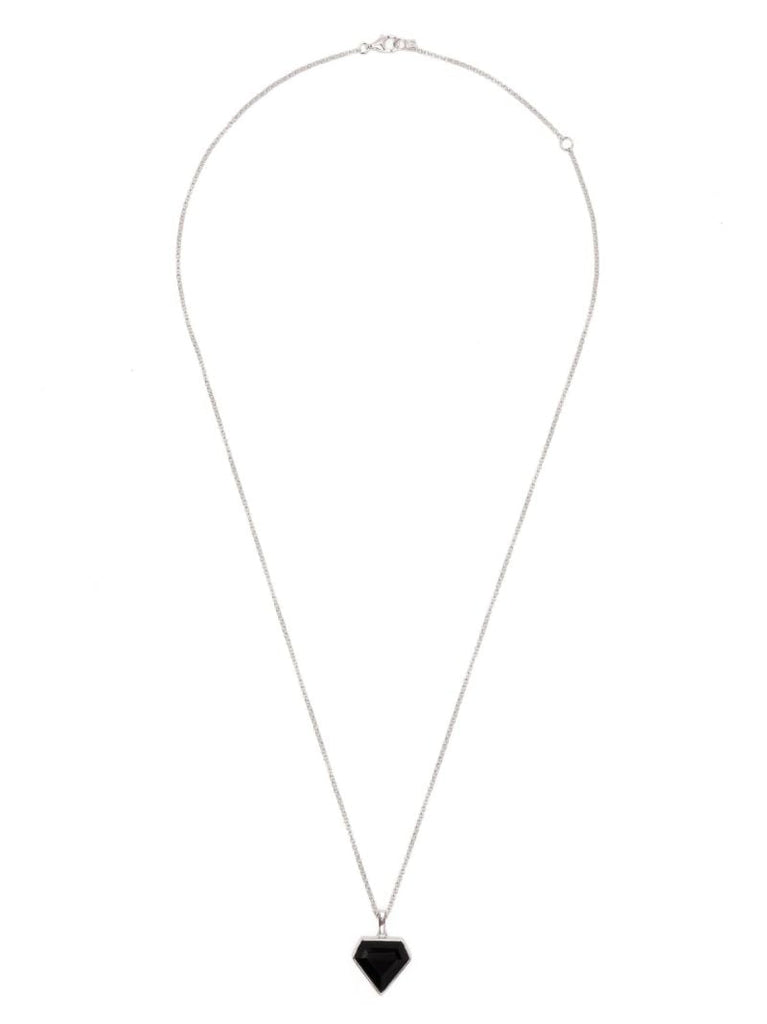 Sterling Silver Onyx Pentagon Necklace