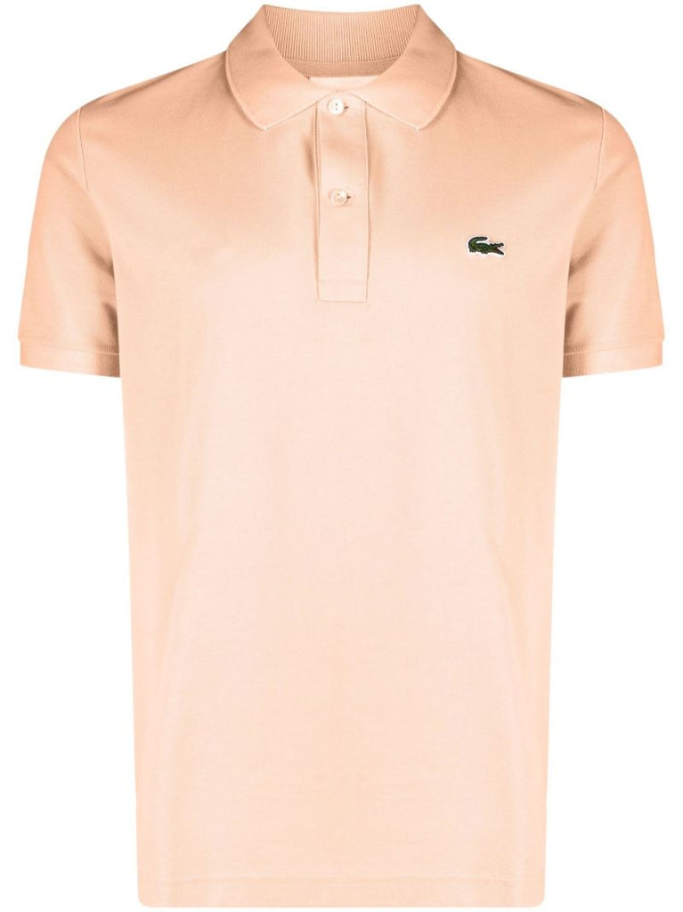 Orange Embroidered Motif Polo Shirt