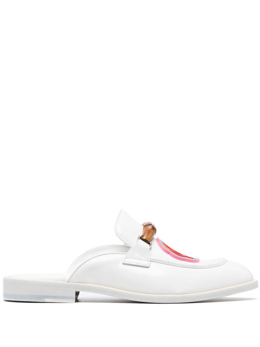 White Memphis Logo Mules